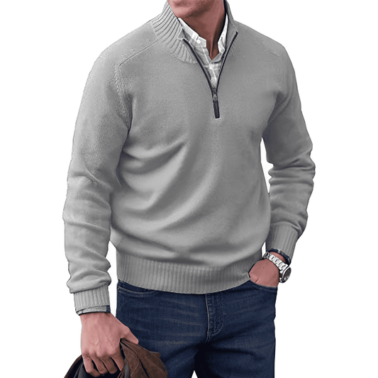 Duco™ - Kaschmirpullover mit Reißverschluss