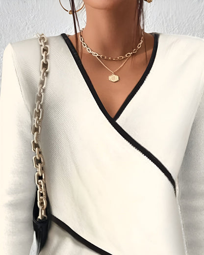 Saskia™ - Eleganter Pullover mit V-Ausschnitt 