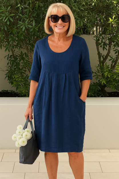 Brenda™ | Leinenkleid mit Taschen (1+1 Gratis)